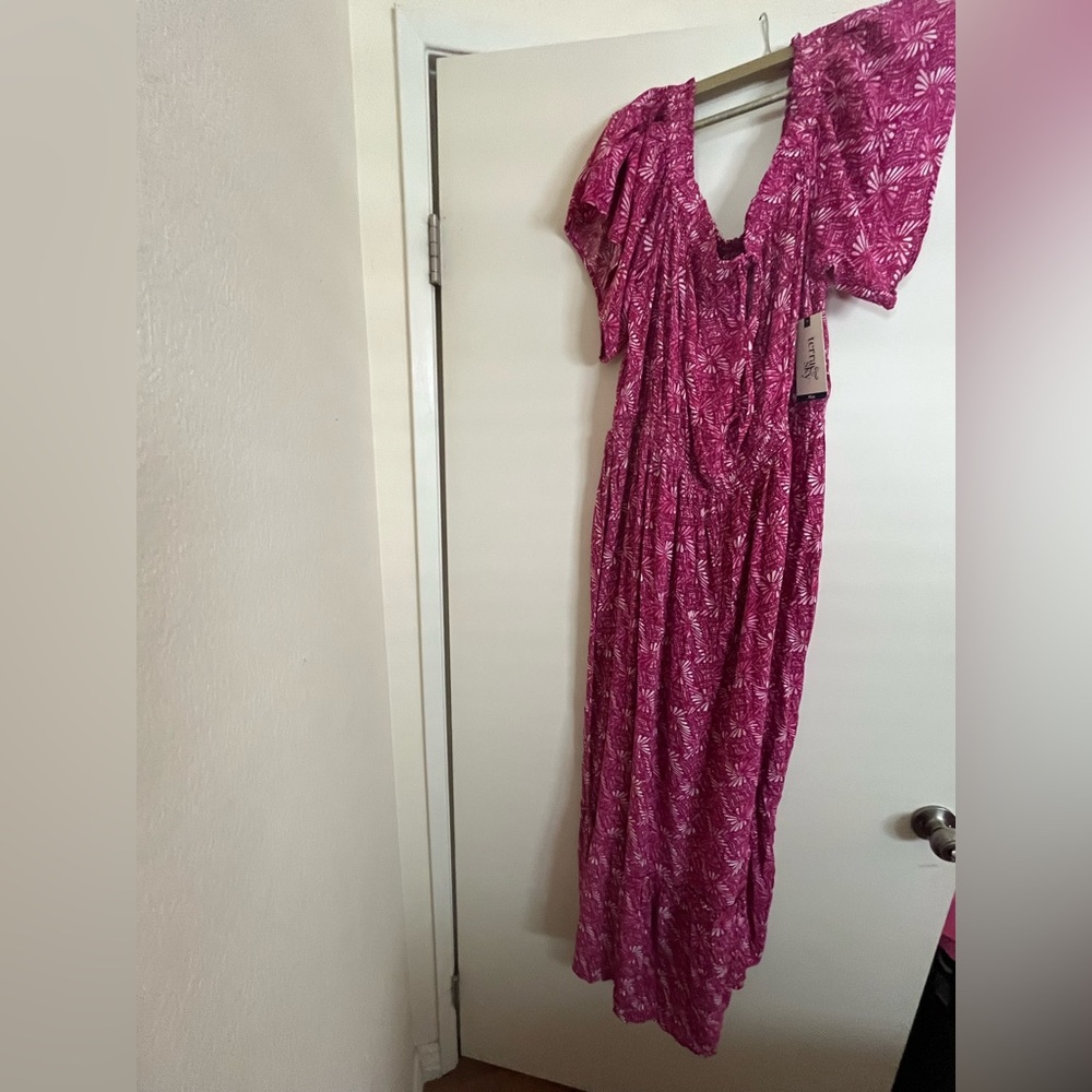 Terra & Sky Pink Floral Maxi Dress